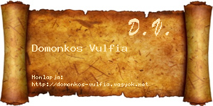 Domonkos Vulfia névjegykártya